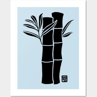 Black Bamboo Woodblock Posters and Art